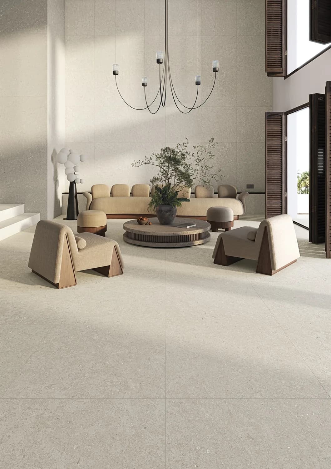 Carrelage effet pierre, béton ou marbre Cupola Bone — AZER Bain & Carrelage Rennes
