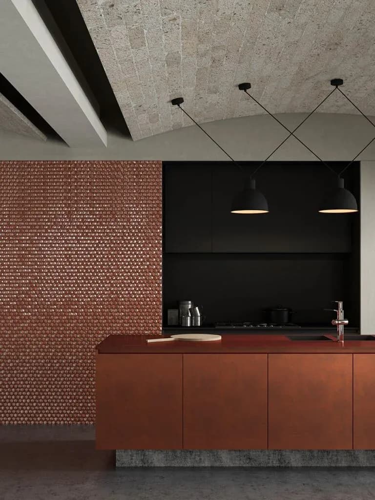 Mosaïque Magic Copper Hex — AZER Bain & Carrelage Rennes