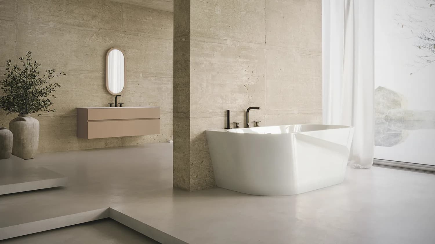 Baignoire Aidar Brillo — AZER Bain & Carrelage Rennes