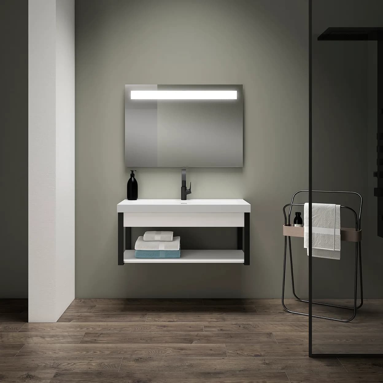 Meuble de salle de bain Collection Quadro — AZER Bain & Carrelage Rennes